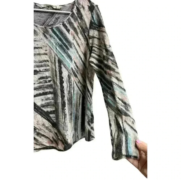 Soft Surroundings Daybreak Women's Top Long Sleeve Stripe Knit Multicolor Medium - Picture 5 of 9